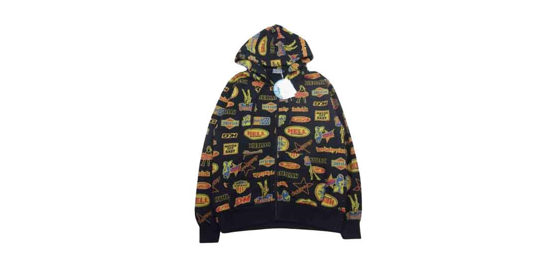 ヒステリックグラマー 02231CF01 ROCK CITY柄 ジップ パーカー ブラック 買取実績