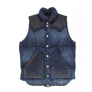 ヒステリックグラマー ロッキーマウンテン 0235AV01 レザーヨーク スタッズ デニム ダウンベスト 買取実績