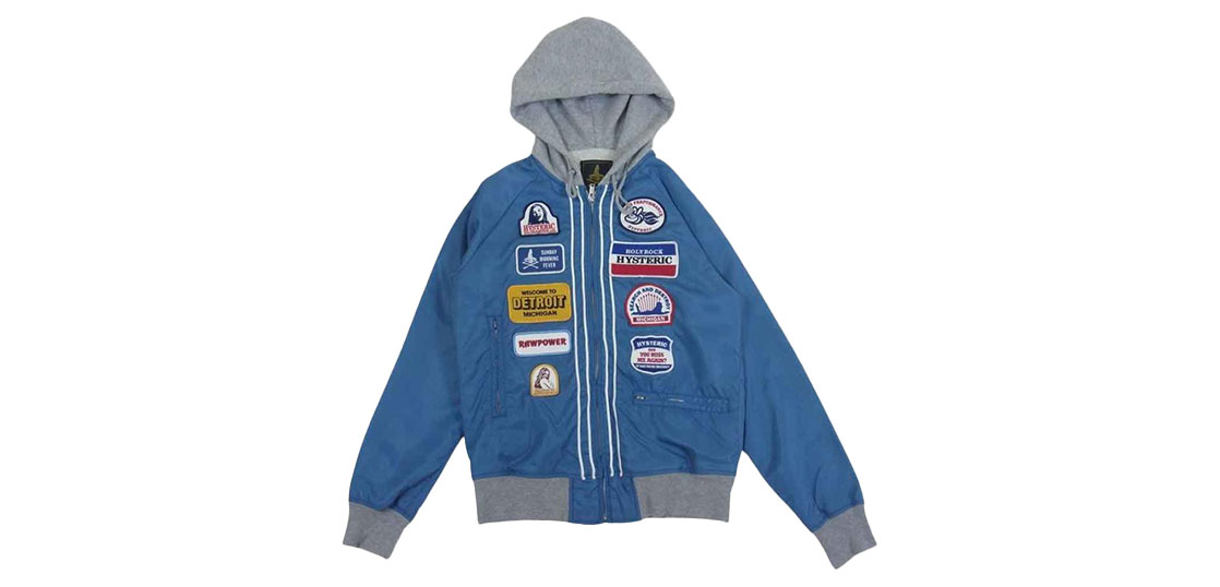 ヒステリックグラマー 0203AB03 フーデッド ナイロン ジャケット レーシング ジャンパー 買取実績