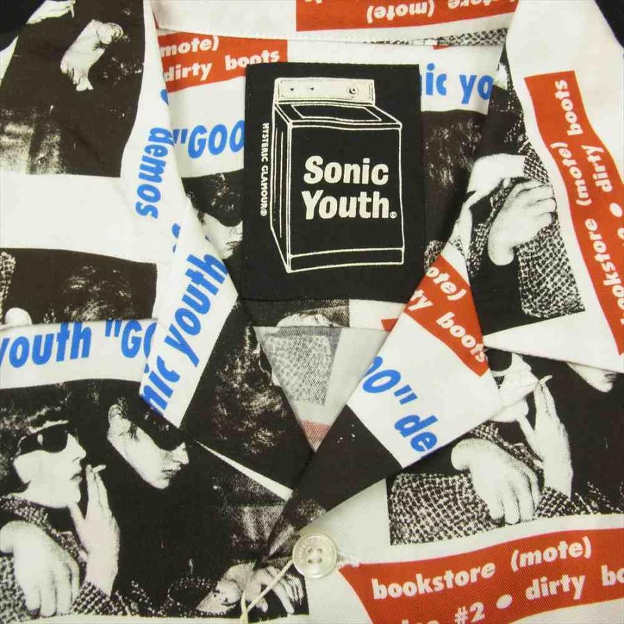 ヒステリックグラマー 02221AH06 SONIC YOUTH GOO DEMOS柄 オープン カラー シャツ 買取実績 画像