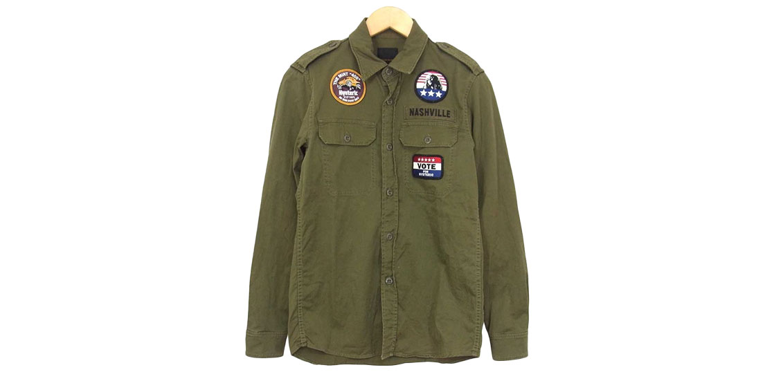 ヒステリックグラマー 0231AH07 ワッペン付き ミリタリー シャツ 買取実績