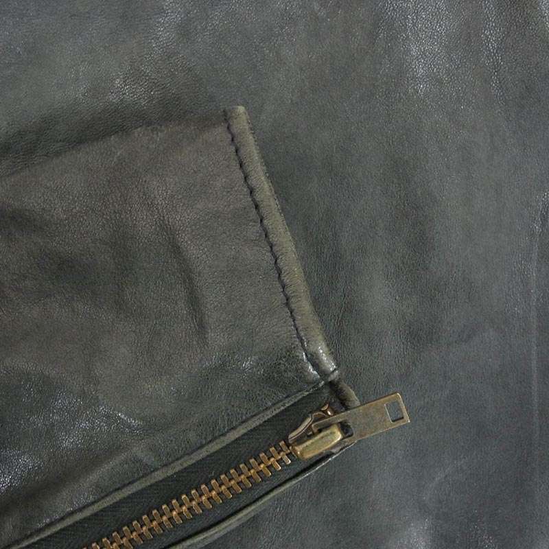 ヒステリックグラマー 0113LB01 ゴートレザー 山羊革 シングル ライダース ジャケット 買取実績 画像