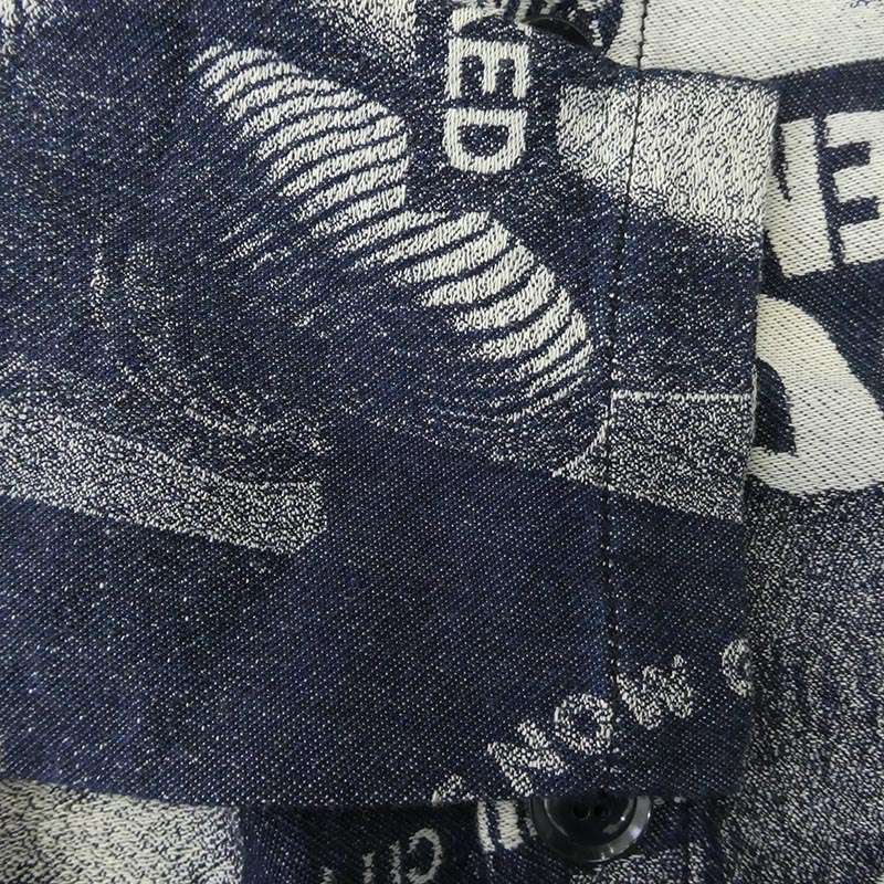 ヒステリックグラマー 01182AB05 ジャカード デニム ノーカラー ジャケット 買取実績 画像