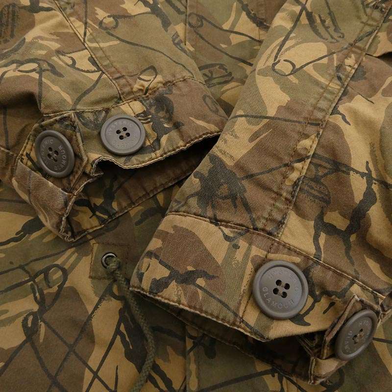 ヒステリックグラマー 0143AC08 カルガンラムファー リアル ファー ライナー 安全ピン カモフラ 総柄 モッズコート ジャケット 買取実績 画像