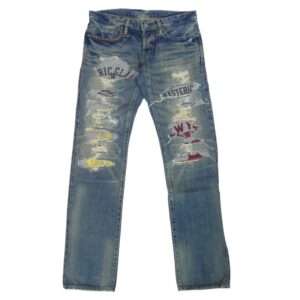ヒステリックグラマー 0204AP06 スタッズポケット カレッジプリント リメイク加工 CPR加工 ジーンズ デニムパンツ 買取実績