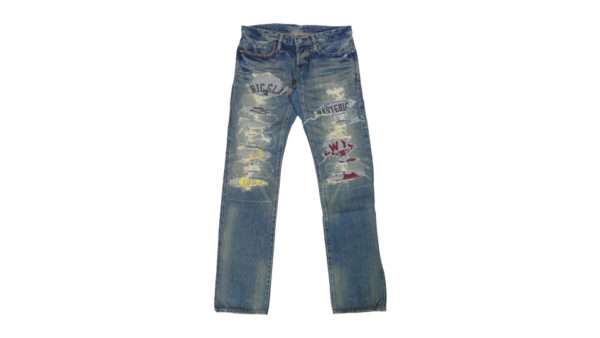 ヒステリックグラマー 0204AP06 スタッズポケット カレッジプリント リメイク加工 CPR加工 ジーンズ デニムパンツ 買取実績