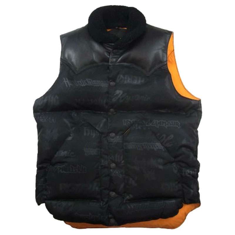 ヒステリックグラマー 02173AV01 ×Rocky Mountain Featherbed ロッキー マウンテン フェザーベッド METAL LOGO ロゴ 総柄 CHRISTY ダウン ベスト 買取実績 画像