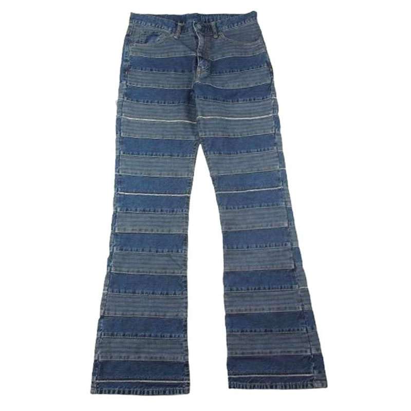 ヒステリックグラマー 02212AP01 ウミヘビ ツギハギ スクラッチ フレア デニムパンツ 買取実績 画像