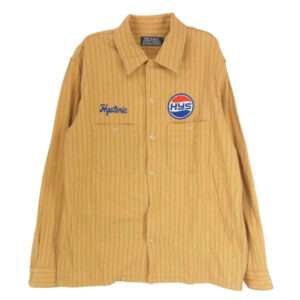 ヒステリックグラマー 02231AH05 HYS BOTTLERS ボトルロゴ ワッペン エンジニア ストライプ 長袖 シャツ 買取実績