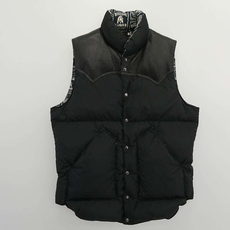 ヒステリックグラマー 0234AV01 ROCKY MOUNTAIN ロッキーマウンテン 裏地総柄 レザーヨーク ダウンベスト 買取実績 画像