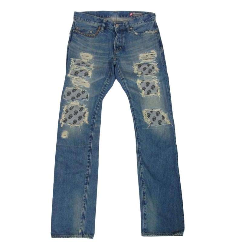 ヒステリックグラマー 0241AP14 ROLLING STONES ローリングストーンズ リメイク加工 ダメージ ジーンズ デニムパンツ 買取実績 画像