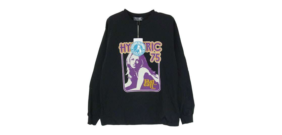 ヒステリックグラマー 25AW 02253CL13 LAST CALL 75 長袖 Tシャツ 買取実績