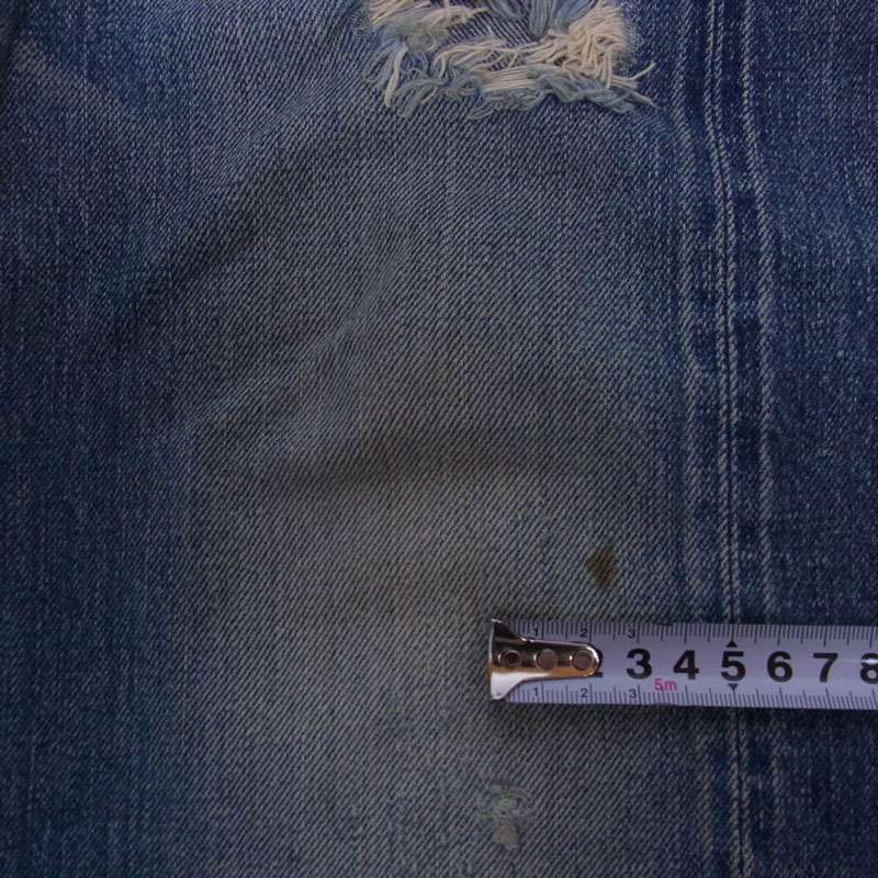 ヒステリックグラマー 4AP-1251 ダメージ加工 リペア加工 リメイク 小窓 パッチ スタッズ デニム パンツ 買取実績 画像