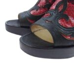 ジャンポールゴルチエ R0463 スネーク レザー ヒール サンダル パンプス ブラック系 買取実績 画像