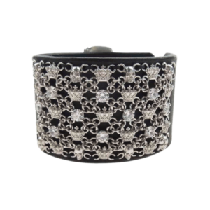 ジャスティンデイビス BBB008 清春 クラウン スカル ストーン レザー ブレスレット ブラック買取実績