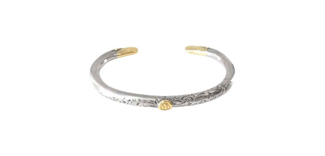 ケンキクチ 顔ブレス ケンキクチ オールド 金ローズ バングル KEN