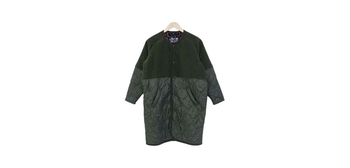 ラベンハム 18AW LVH-18A029 brisbane moss キルティング ノーカラーコート 買取実績