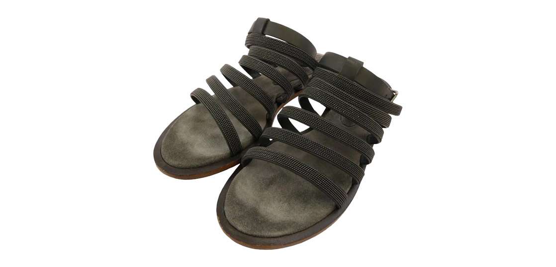 ブルネロクチネリ ライトストーン レザーストラップ サンダル 買取実績