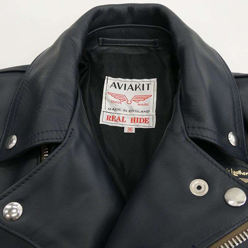 ルイスレザー 391TH LIGHTNINGTIGHT FIT HORSE HIDE NAVY ライトニング タイトフィット ホースハイド ベージュテープ ライダース ジャケット 買取実績 画像