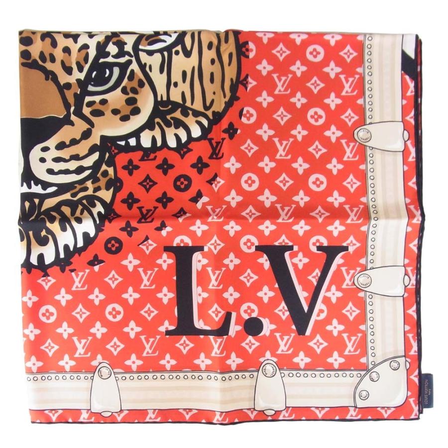 ルイヴィトン M70693 カレ アニマル シルク スカーフ 画像