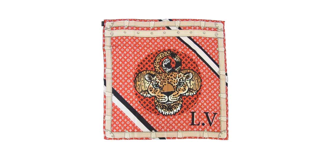 ルイヴィトン M70693 カレ アニマル シルク スカーフ 買取実績