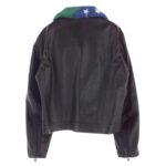 ルイヴィトン 19AW HHL60ERDS American Brazilian Fur Callor ランウェイモデル 取り外し襟付 レザーシングル ライダー ズブルゾン ジャケット ブラック 買取実績 画像