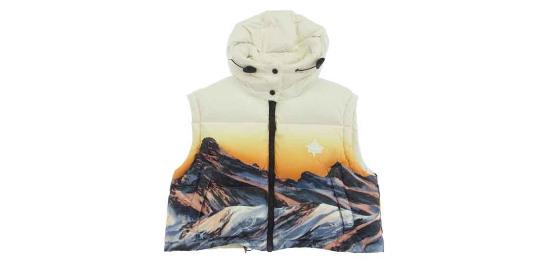 ルイヴィトン 22SS シグネチャーパッチ付 メタリックサンセット マウンテン パファー フード付き ダウンベスト 買取実績