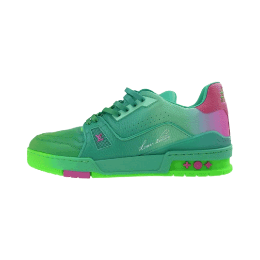 ルイヴィトン LVトレイナーライン レザー スニーカー size 9 グリーン ルイヴィトン A9TRS LV トレイナー ライン スニーカー グリーン 買取実績