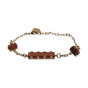 ルイヴィトン AQ2033 ブレスレット LVチャーム ゴールド ブラウン 買取実績