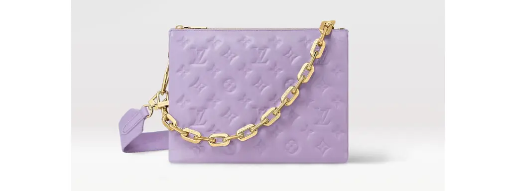 【LOUIS VUITTON】ルイ・ヴィトン クッサンPM モノグラム・エンボス×ラムレザー ブルーグラシエール 水色 レディース ショルダーバッグ LOUIS VUITTON（ルイ・ヴィトン） クッサンPM ショルダーバッグ バッグ