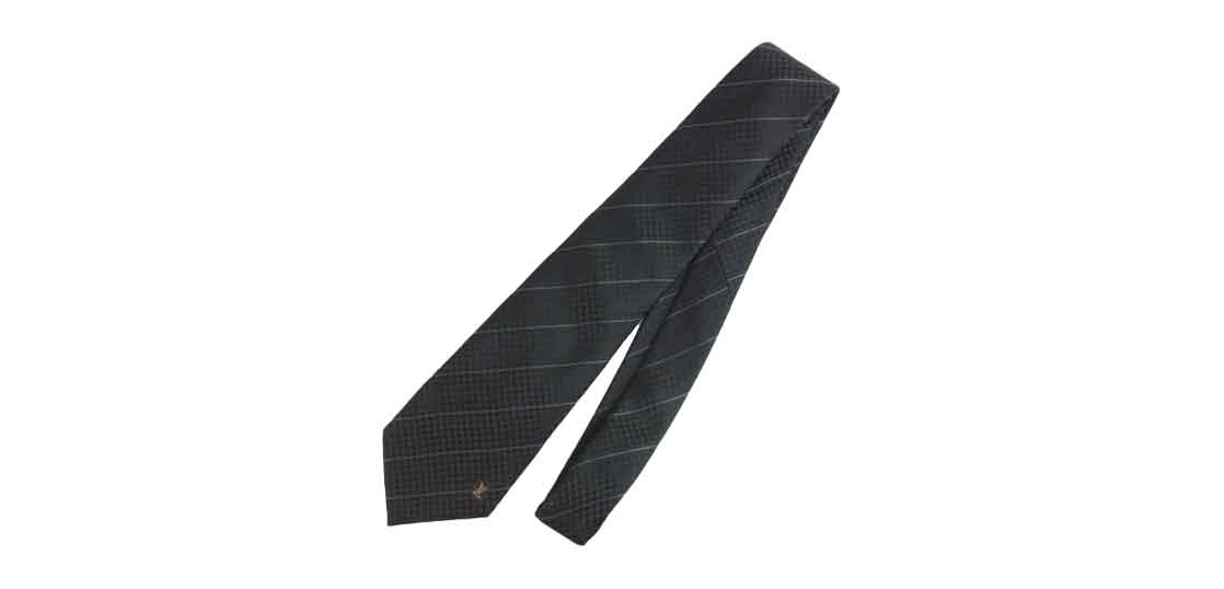 ルイヴィトン クラヴァット エク 8cm ダミエ トラシット シルク ネクタイ ブラック系 買取実績