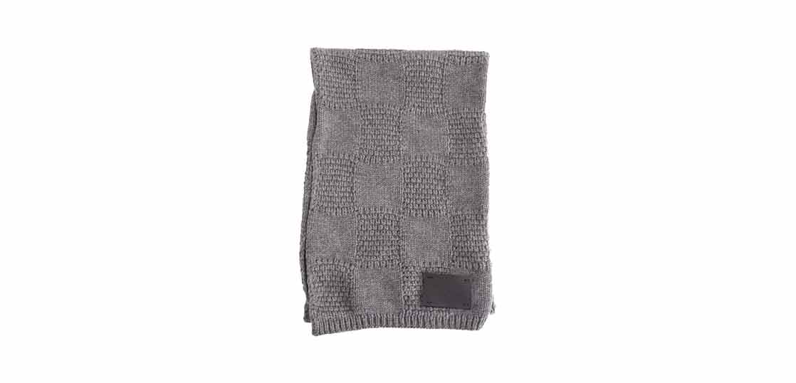 ルイヴィトン エシャルプ・ダミエ レザーパッチ ウール マフラー 買取実績