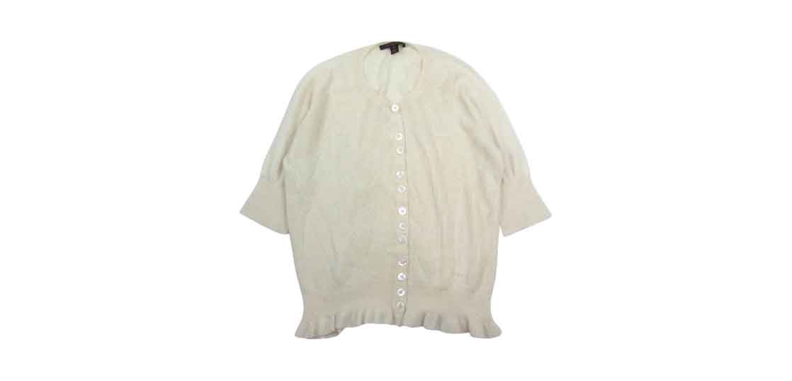 ルイヴィトン 5分丈 カシミヤ シルク カーディガン オフホワイト 買取実績