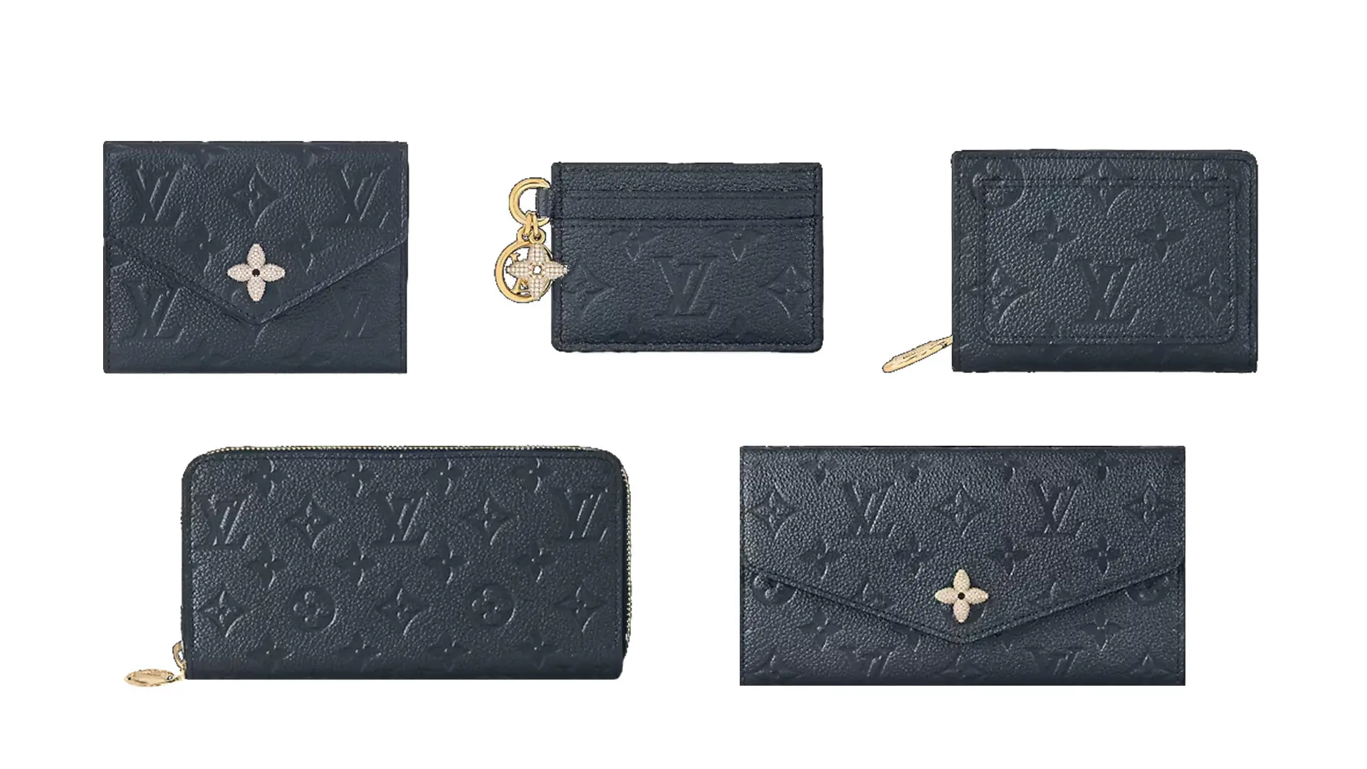 ルイヴィトン　ネイビー三つ折り財布　モノグラム　レディース ルイ ヴィトン Louis Vuitton 三つ折り財布 ポルトフォイユ