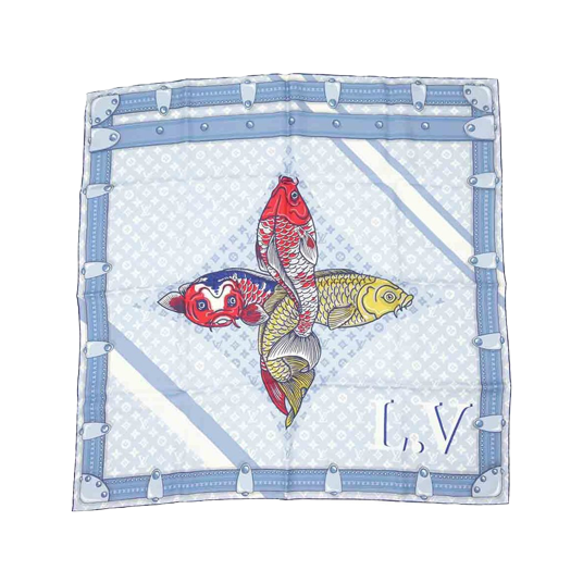 ルイヴィトン M70692 モノグラム 鯉 シルク スカーフ画像