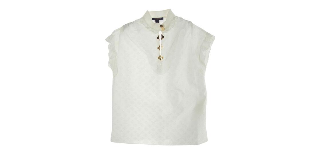 ルイヴィトン RW192W AQV FHBL13 モノグラム 総柄 プルオーバー ノースリーブ シャツ フリル ジャガード ブラウス 買取実績