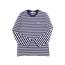メゾンキツネ トリコロール ロゴ刺繍 ボーダー 長袖 ロングスリーブ Tシャツ カットソー ロンT 画像