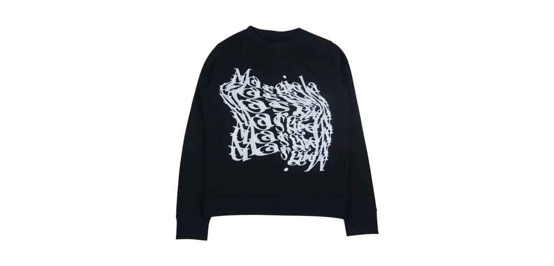 メゾンマルジェラ 20AW S29GU0066 S25403 アブストラクト ブランド ロゴ クルーネック スウェット ブラック 買取実績