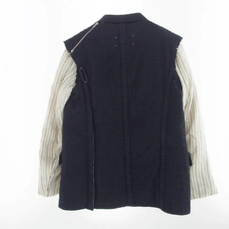 【美品】マルジェラ22SS 白タグ 再構築ジャケット ブレザー 50 国内正規 Maison Margiela メゾンマルジェラ テーラードジャケット 白タグ 再