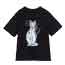 メゾンマルジェラ MM6 エムエムシックス 24SS Cat T-shirt キャット 猫 カレンダーロゴプリント Tシャツ ブラック 画像