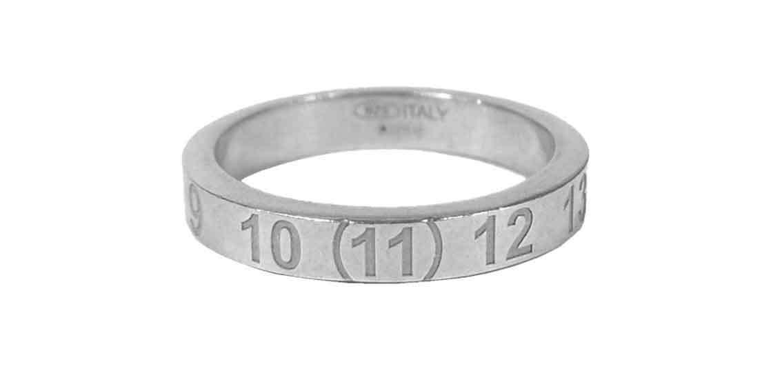 マルジェラ リング SM1UQ0040 POLISHED SILVER NUMBERS LOGO RING 買取実績