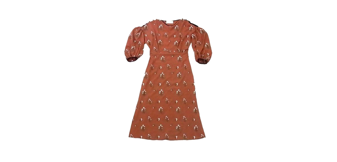 マメ クロゴウチ 18春夏 DR047 花柄 パフスリーブ ワンピース 買取実績