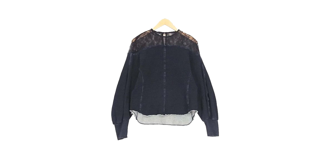 マメ クロゴウチ 18秋冬 JS083 デニムレース切替 スウェット 買取実績