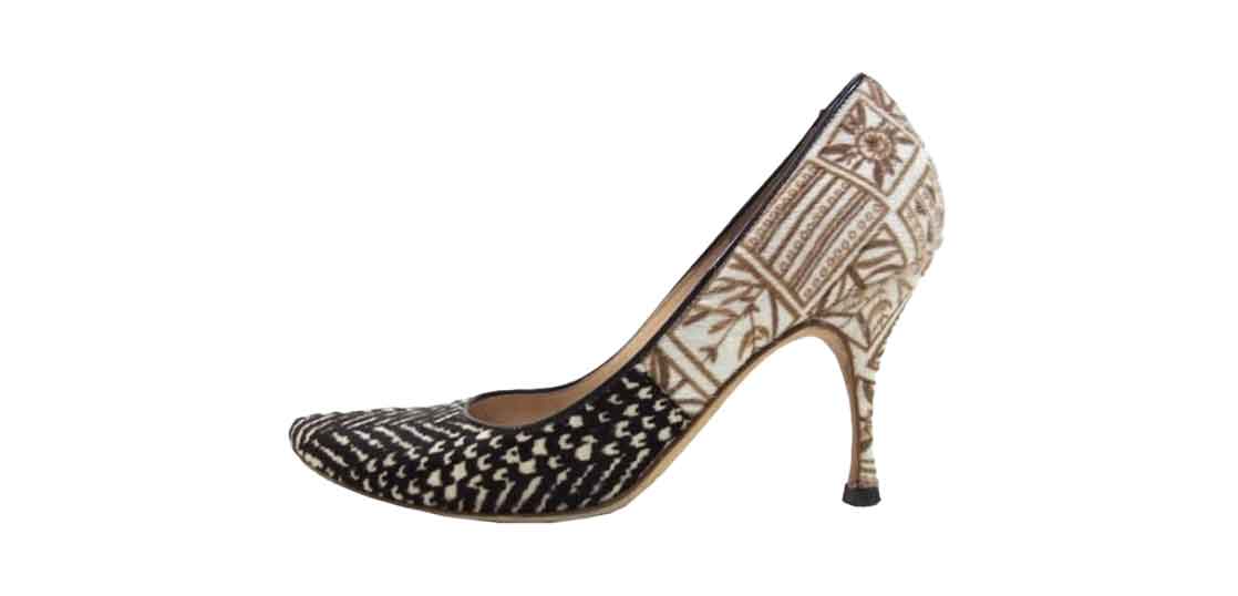 マノロブラニク ハラコ レディース ヒール マルチカラー 買取実績