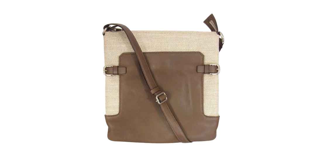 マウロゴヴェルナ スクエア フラット 布地 レザー 切替 ショルダー バッグ ブラウン 買取実績