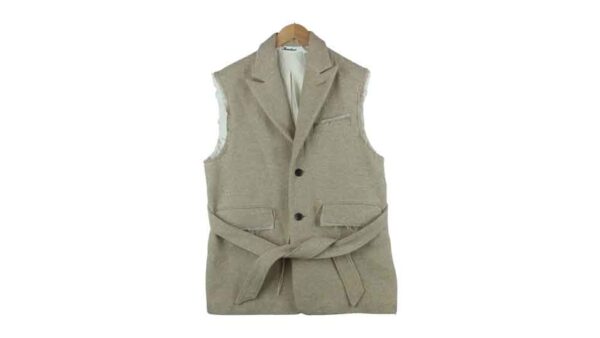 ミドリカワ 19AW MID19AW-JK05 silk wool belted vest jacket 買取実績 画像