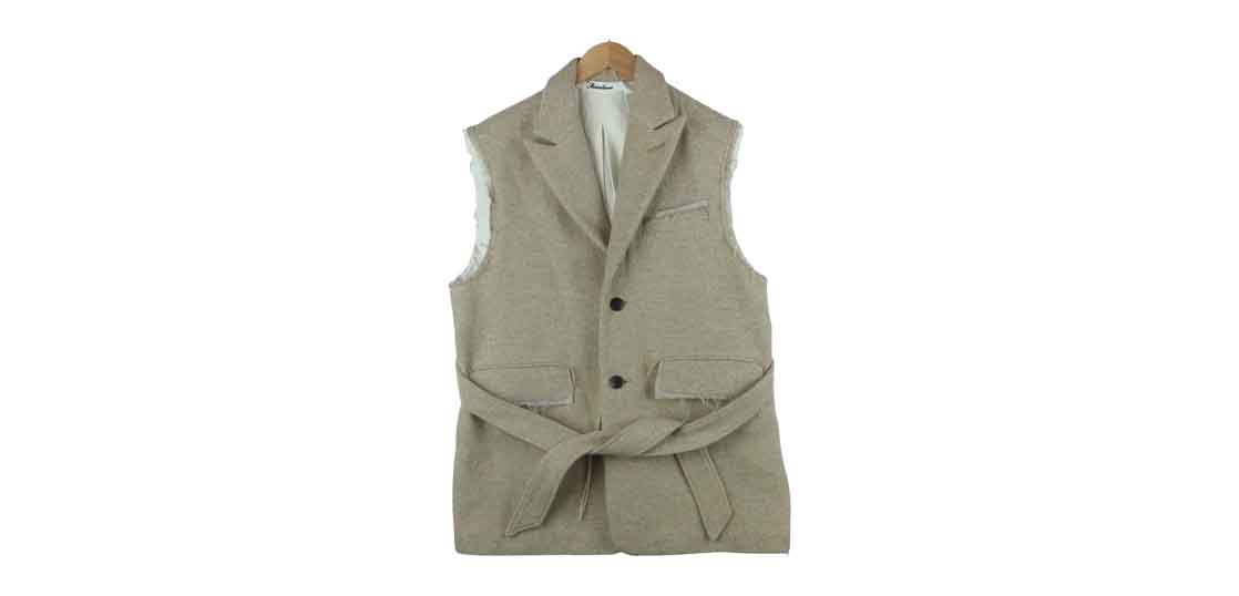 ミドリカワ 19AW MID19AW-JK05 silk wool belted vest jacket 買取実績