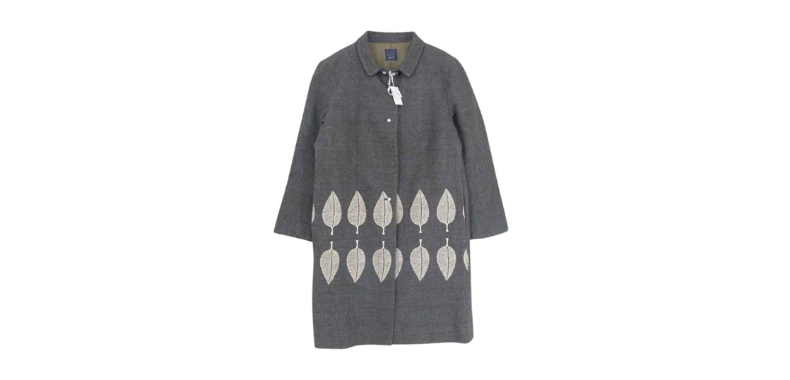 ミナペルホネン 葉っぱ 刺繍 裏地玉虫 ステンカラーコート 買取実績