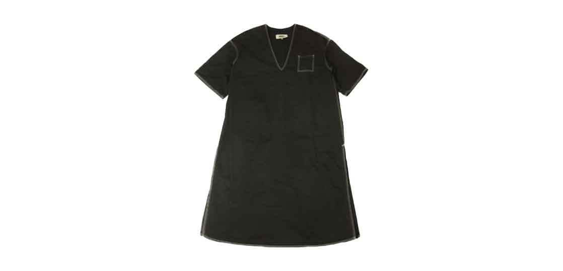 マルジェラ MM6 オーバーサイズ ドレス ステッチ サイドスリット Vネック ワンピース ブラック 買取実績