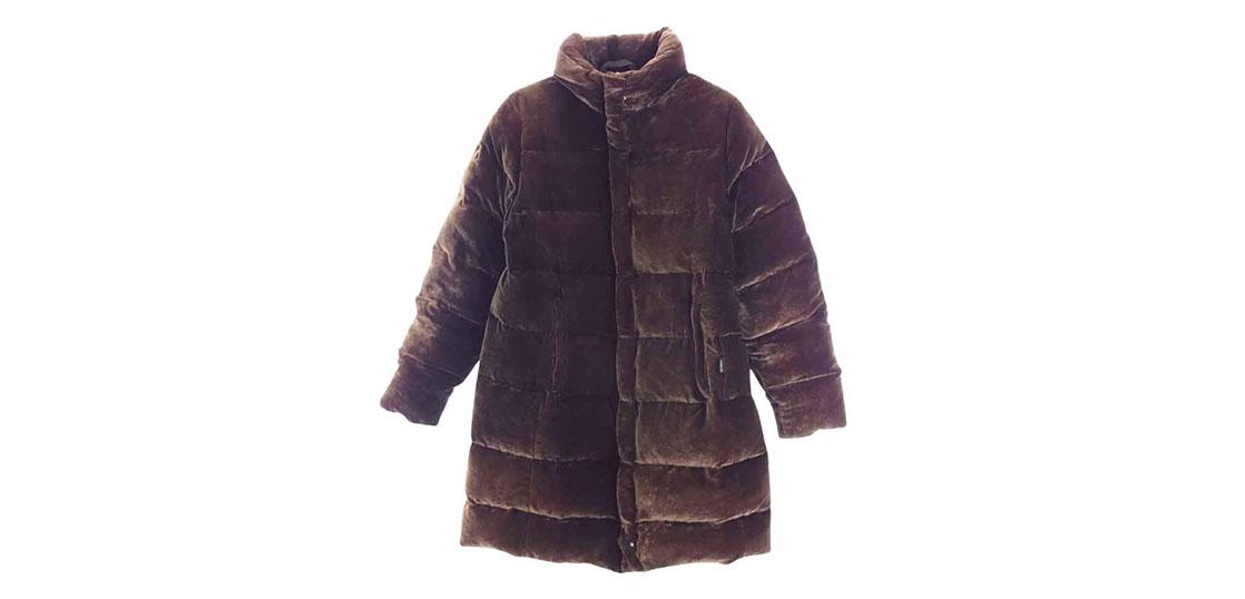 モンクレール 47357-00-69703 OBERSLOFF 黒タグ ベロア ロング ダウン